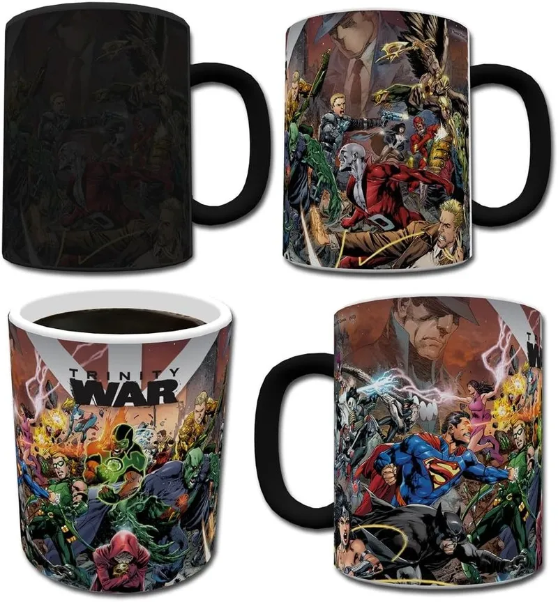 Morphing Mugs DC Comics Trinity Wars Ceramic Mug, Black