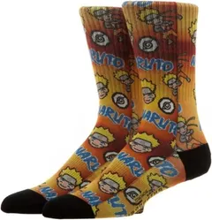 Naruto Pixel Sublimated Men's Crew Socks