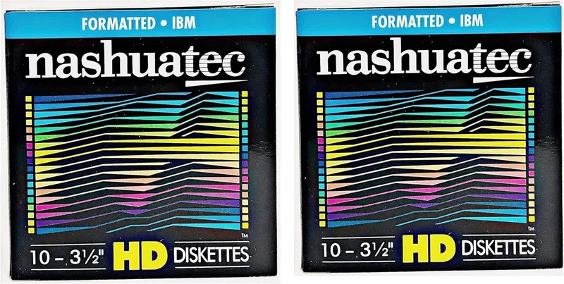 Nashuatec High Density HD 2-Sided 3.5" Diskette Double-Sided Formatted 1.44MB - 2-Pack of 10