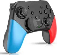New Wireless Bluetooth Switch Pro Controller, Switch Remote Game pad with Turbo Function, Dual Vibration and Gyro Axis, 2020 Version Control.