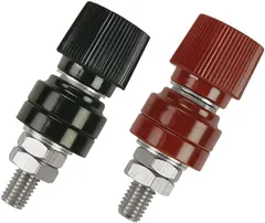 Orifort Copper Remote Battery Binding Post Junction Post Block, Battery Terminal Distribution Stud Connector Terminals (1/4", 1 Pair)