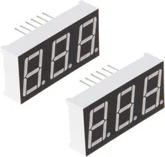Othmro 2Pcs Common Anode LED Display Digital Tube 3 Bit 7 Segment Black 12Pin with a Good Uniform Light Output