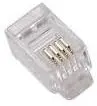 Plug Connector 25 Pack Handset Flat Stranded 4 Conductor 4P4C Modular Plug Handset Flat Standard Telephone 4 Conductor Flat Stranded Hand Set Connector RJ-9 RJ-10 RJ-22 25 Pack