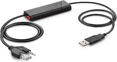 Poly (Plantronics + Polycom) Plantronics - Electronic Hook Switch APU-76 (Poly) - Cable for DECT and 900 MHz Headset - One Touch Call Control, Black (211076-01)