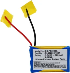 Portable Bluetooth Speaker Battery 190mAh Replacement for Fiio E3, E5, E6, Fiio PL402030 1S1P