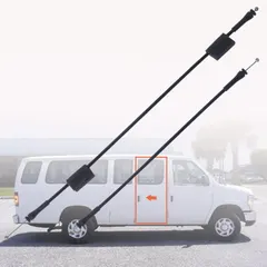 Poweka Side Door Latch Release Cable Compatible with Ford E150 E250 E350 Vans 1992-2013 Econoline Super Duty Cargo Door Right Side Hinged Cargo Door Replacement Part Replace 6C2Z15264A00AB 924-350