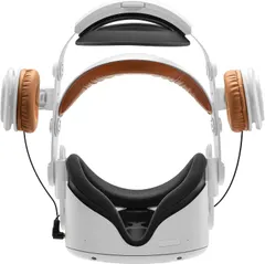 Premium Audio Head Strap for Quest 2 Replacement for Meta/Oculus Elite Strap-Deluxe Audio Strap-Improved Audio Experience,Comfortability and Convenience (2022 Version Brown)