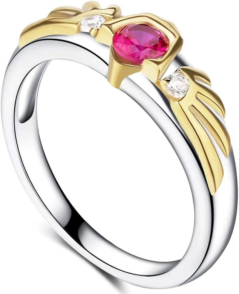 Purreen Zelda Goron's Ruby, Hylian Shield Inspired Ring