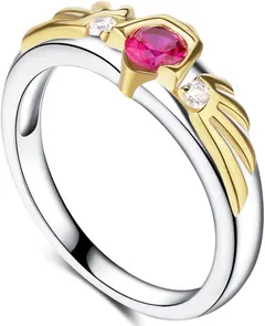 Purreen Zelda Goron's Ruby, Hylian Shield Inspired Ring