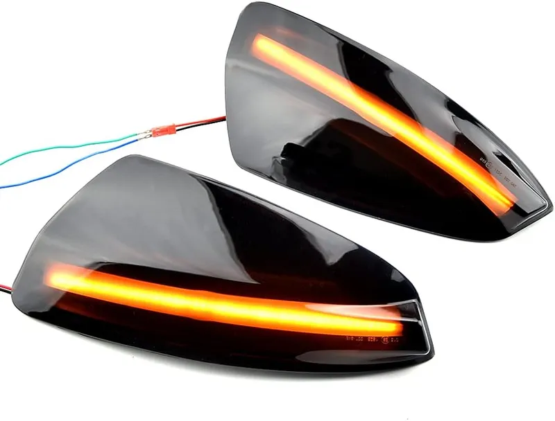 QKLsudua 2pcs Dynamic Sequential Blink Compatible with Be-nz ML Class W164 ML300 ML500 ML550 ML320 C-Class W204 LED Side