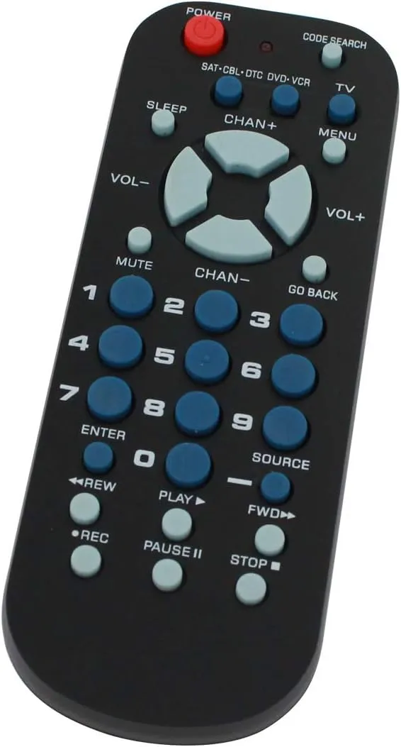 Replacement for RCA 3-Device Universal Remote Control Palm Sized - Compatible with Hello Kitty TV - Remote Code 0451