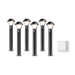 Ring Smart Lighting – Pathlight, Battery-Powered, Outdoor Motion-Sensor Security Light, Black (Starter Kit: 6-pack)