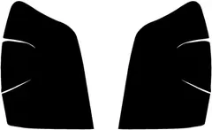 Rtint Tail Light Tint Covers Compatible with Cadillac Deville 2000-2005 - Blackout Smoke
