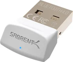 Sabrent USB Bluetooth 4.0 Micro Adapter for PC [v4.0 Class 2 with Low Energy Technology] White (BT-UB40-WHI)