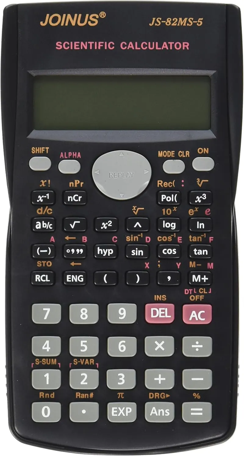 Scientific Calculator 240 Calculations Function, 12 Digits, Double Display, Business Office School Pocket Calculator, Bl