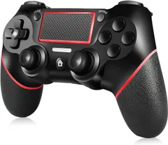 Sefwon Replacement for PC controller,Wireless Game Controller For PS4 And Built-in Motion Motors (Red)