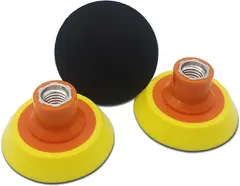 SENRAY 3PCS 3 Inch Hook & Loop Backing Plate, 5/8" Thread Sanding Backing Pads for Rotary Polisher and Sander