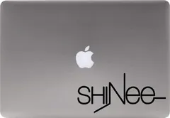 Shinee Text Version 2 Vinyl Decal Sticker for Computer MacBook Laptop Ipad Electronics Home Window Custom Walls Cars Trucks Motorcycle Automobile and More (Black)