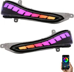 Side View Mirrors Light Indicator Blinker Sequential For Infiniti Q50 Q60 Q70 QX30 QX50 QX60 QX70 Nissan Skyline Multi-Color Dynamic SRGB LED Turn Signal Light
