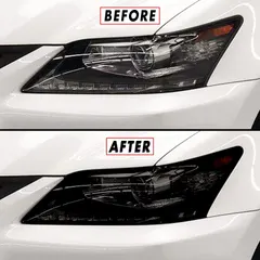 SlickMod PreCut Vinyl Smoke Tint for 2013-2015 Lexus GS Headlight (35% Light Smoke)
