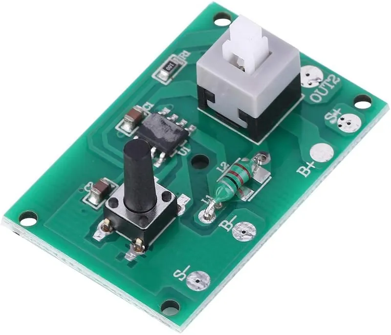 Solar Lamp Circuit Board, Solar Light Control Sensor Controller with 8 Kinds Light Mode and Switch 1.2V Used for 100LED