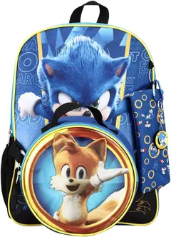 Sonic the Hedgehog 5-Piece Backpack Set