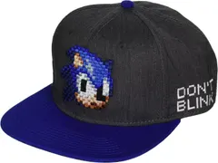 Sonic The Hedgehog Hat - Sonic Pixel Face Adjustable Snapback Hat Cap