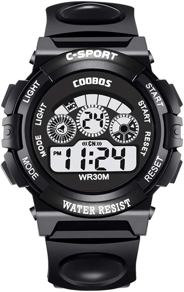 Souarts Multi Function Digital Chronograp Strap Quartz Watch Electronic Sport Students Watch