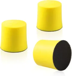 SPEEDWOX 3 Pack 2" Hand Sanding Blocks Hook and Loop Sanding Pad Hook Backing Plate for Wood Furniture Restoration Polishing Home and Car (Yellow)