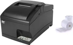 Star Micronics SP742ME Ethernet Kitchen Printer, Compatible with Square and Clover, Impact, Auto Cutter, Power Supply and Cable Included and 2 Rolls of Epsilont Paper