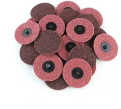 Stark 3" Medium Roloc Sanding Disc Surface Conditioning Quick Change Disc 25 Pack Non-Woven (Red-Medium)
