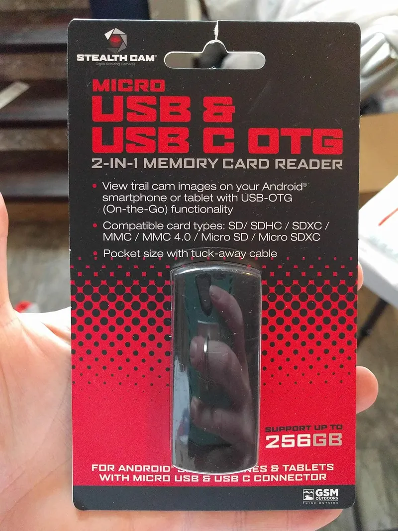 Stealth Cam Micro USB OTG Memory Card Reader