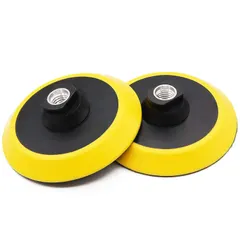 Sunxeke 2Pcs 5 inch Sanding Pad Hook and Loop 5'' Backing Plate,Threads 5/8-11 for Power Tool Polishing N-017-5IN