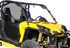 SuperATV Heavy Duty Scratch Resistant Full Front Windshield for 2011-2020 Can-Am Commander 800 / Commander 1000 | 1/4" Polycarbonate | 250X Stronger than Glass! | Easy Install | USA Made
