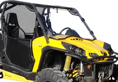 SuperATV Heavy Duty Scratch Resistant Full Front Windshield for 2011-2020 Can-Am Commander 800 / Commander 1000 | 1/4" Polycarbonate | 250X Stronger than Glass! | Easy Install | USA Made