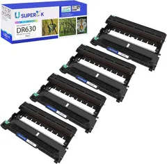 SuperInk 4 Pack High Yield Drum Unit Replacement Compatible for Brother DR630 DR-630 DCP-L2520DW DCP-L2540DW Printers(Black)