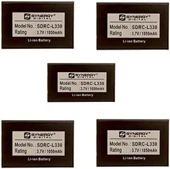 Synergy Digital Remote Control Batteries, Compatible with Universal Battery MX-980 Remote Control, (li-ion, 3.7V, 1050 mAh), Combo-Pack Includes: 5 x SDRC-L330 Batteries