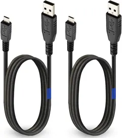 T POWER 2 x pcs Micro-USB to USB Cable for Anker Astro E3 E4 E5 Mini Slim2 Slim3 Astro2 2nd Generation Astro 3 SlimTalk,Trent iTorch IMP52D CarbonPak PowerBot External Battery Pack
