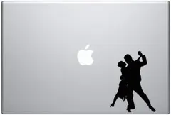Tango Latin Salsa Samba Dance - Couple Pair Version 2-5" Black Vinyl Decal Sticker Car Macbook Laptop