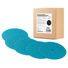 toolant 120 Grit 6 Inch Multi-Hole Hook and Loop Clean Sanding Disc, Ceramic Abrasive, Dust-Free, High Performance, Long Lasting - 10pcs