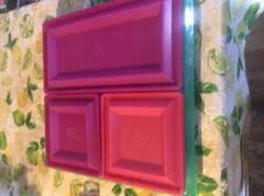 Tupperware Get Together Table Accessory Buffet Tray Servers 4 Pc Set