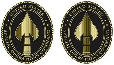Two Pack US Joint Special Operations Command Sticker Decal Self Adhesive Vinyl USSOCOM SOCOM Made in USA