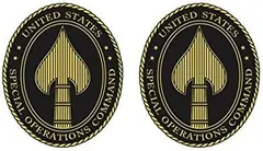 Two Pack US Joint Special Operations Command Sticker Decal Self Adhesive Vinyl USSOCOM SOCOM Made in USA