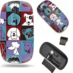 Unique Pattern Optical Mice Mobile Wireless Mouse 2.4G Portable for Notebook, PC, Laptop, Computer - Funny Dog Pattern