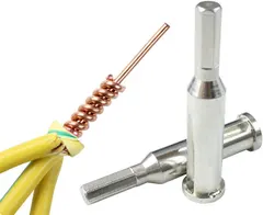 Universal Connector 2.5-4 Square Electrical Drill Bit Cable，Wire Twisting Tool，Wire Stripper and Twister for Use with Power Drill Drivers