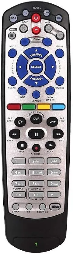 Universal Replacement Remote Control for Dish 20.1 Dish-Network IR Satellite Receiver TV1 DVR Learning Remote Control