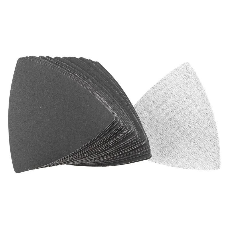 uxcell Triangular Sandpaper Hook and Loop Triangle Sanding Pad Fit 3-1/2" Oscillating Multi-Tool Silicon Carbide for Wet