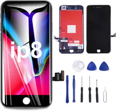 VANYUST for iPhone 8 Screen Replacement LCD Display Touch Digitizer with Front Camera and Earpiece Compatible for iPhone 8 4.7 inch (for iPhone 8 Black)