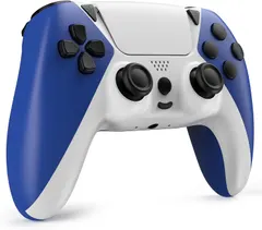 Wireless Controller for PS4 Controller, AUGEX Ymir PS4 Remote for Playstation 4 with Turbo, Steam Gamepad Work with Back Button (Midnight Blue White)