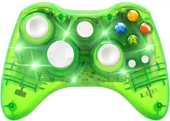Wireless Game Controller Compatible with Xbox 360 Console Slim and PC Windows 7/8/10 blue (Green)